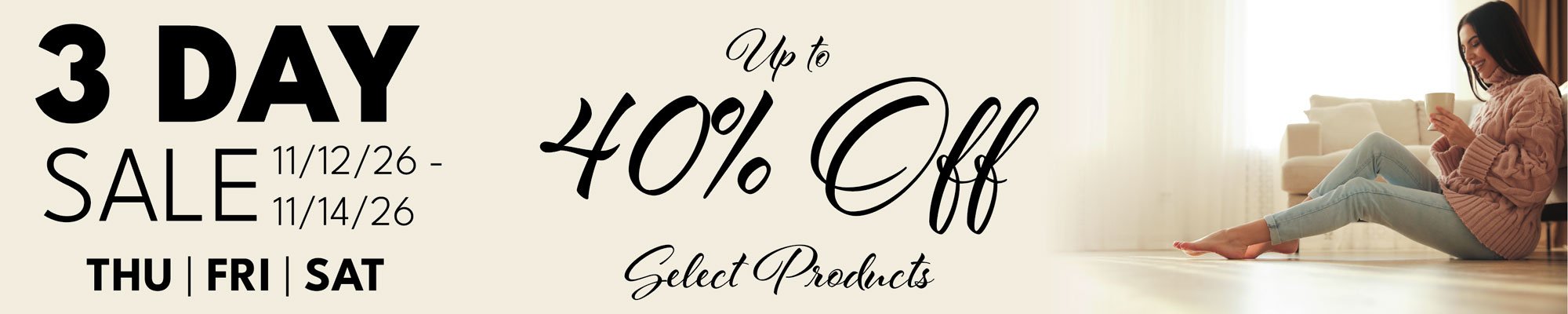 Riemer Floors 80th Anniversary 3-Day Sale, November 12–14, up to 40% off select products