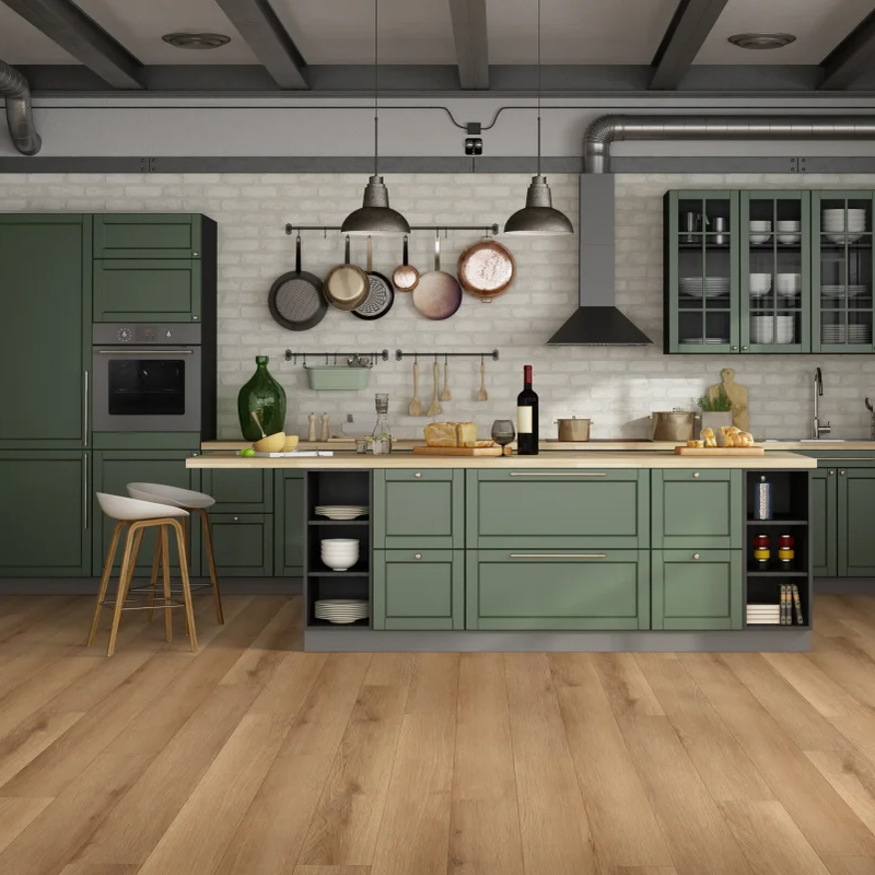 Lasting Luxury -SPC Journey Oak LVP floors in modern kitchen