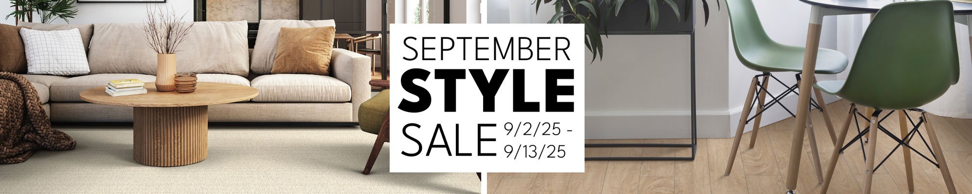 Riemer Floors September Style Sale - Save Up to 20% Off Carpet and Luxury Vinyl